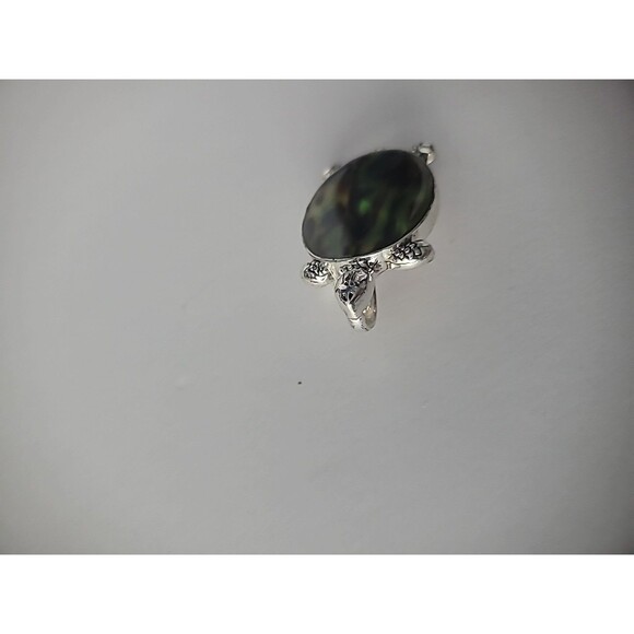 Vintage Brooch Turtle Shell Silver Tone Reptile Jewelry Costume - Picture 10 of 10